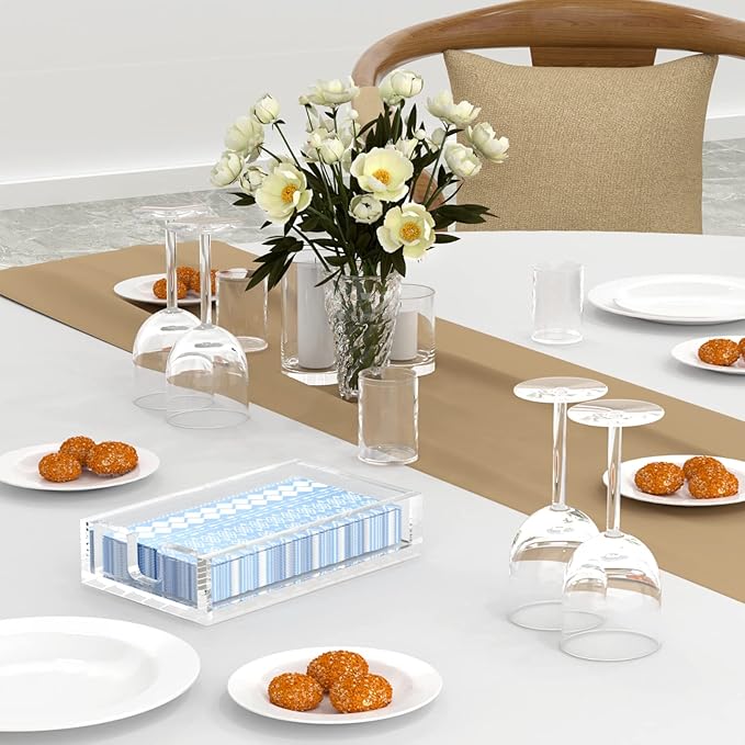 HIIMIEI Acrylic Napkin Holder for Bathroom, Acrylic Guest Towel Holder - Image 6