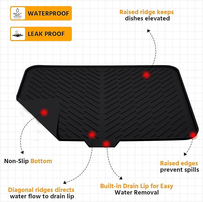 Luxet Silicone Dish Drying Mat - Image 3