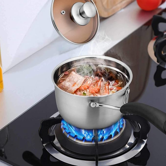 TeamFar 1 Quart Saucepan, Stainless Steel Saucepan - Image 5