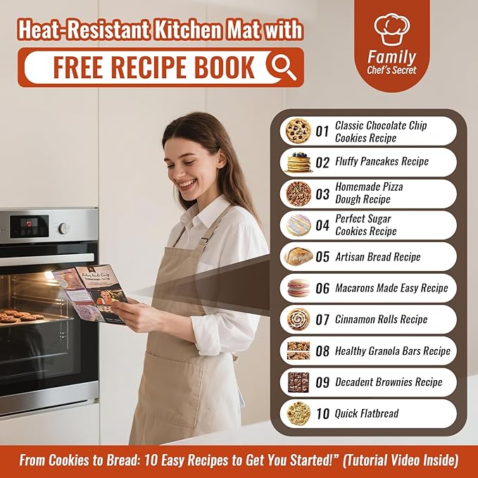 Silicone Baking Mat With 10 Recipes, Silicone Macaron Baking Sheet - Image 3