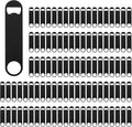 100 Pack Flat Beer Bottle Opener 7 inch Stainless Steel Flat Bottle Opener Beer by Yugada