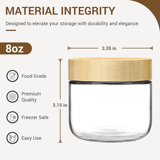 NETANY 4-pack 8oz Glass jars - Image 2