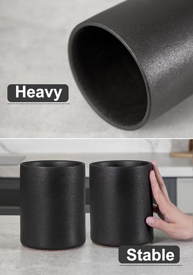 Nucookery Utensil Holder, 6.4" Ceramic Kitchen Utensil Holder - Image 4