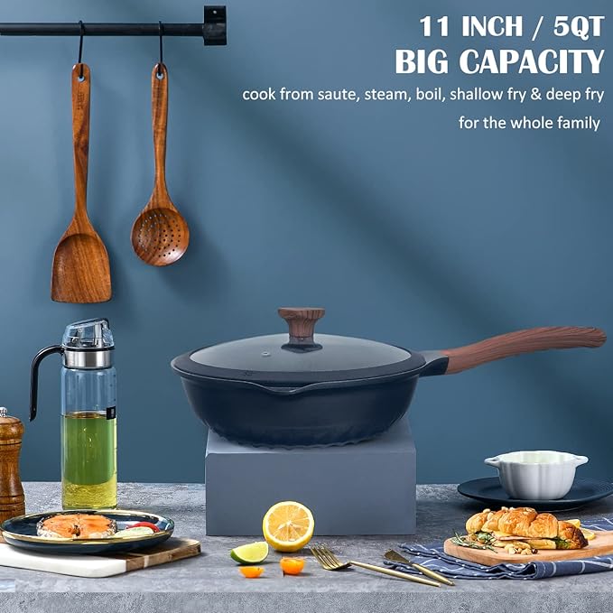 Vinchef Nonstick Deep Frying Pan Skillet - Image 5