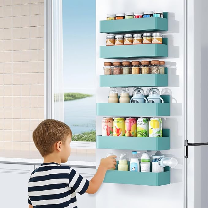 Mystozer Magnetic Spice Rack for Refrigerator, Kitchen Organizer and Storage - Image 4