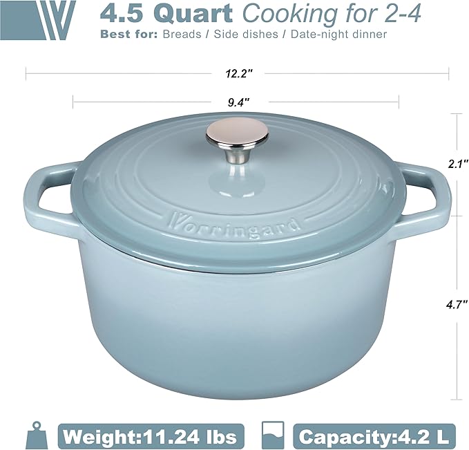 VORRINGARD Enameled Cast Iron Dutch Oven Pot - Image 2