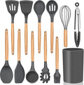 Kitchen Utensils Set of 12, E-far Silicone Cooking Utensils by E-far