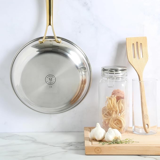 Martha Stewart Castelle 12-Inch Stainless Steel Frying Pan - Image 7