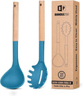 Silicone Pasta Fork and Ladle Spoon Set by BUNDLEPRO