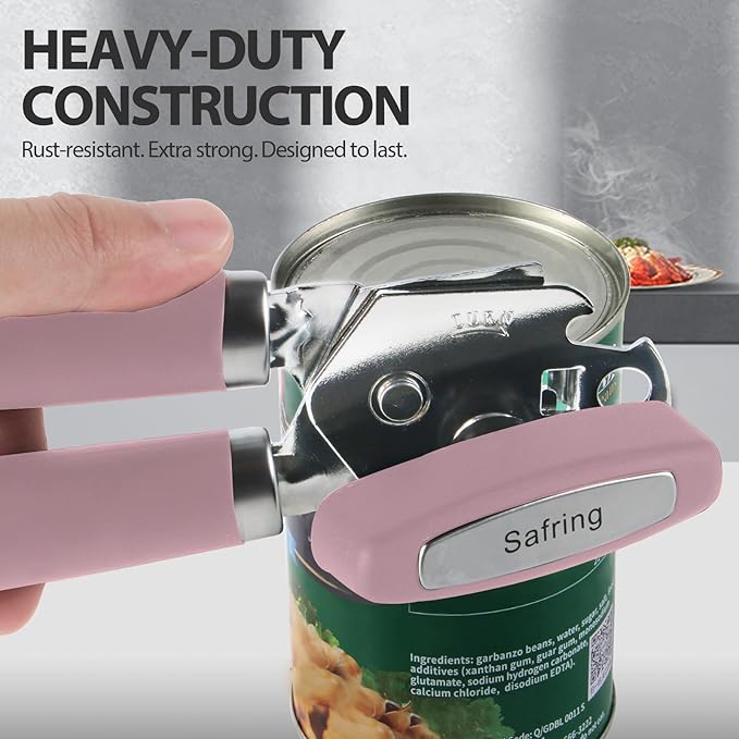 Safring Can Opener Manual, Heavy Duty Handheld Strong Can Opener - Image 6