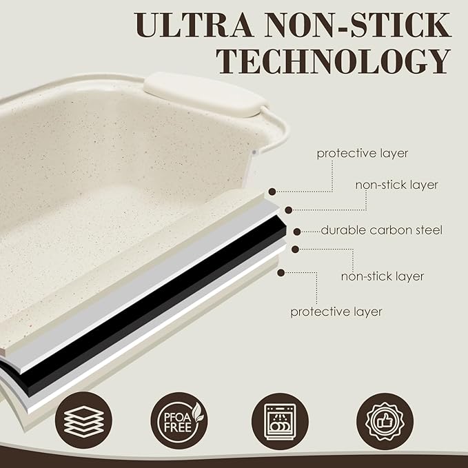 Baking Pans Set Nonstick, Stackable Bakeware Sets - Image 6