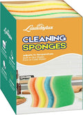 LAUNDRYLUX Scrub Sponge, 4 Pack Dual-Sided Temperature-Responsive Scrubber by LAUNDRYLUX