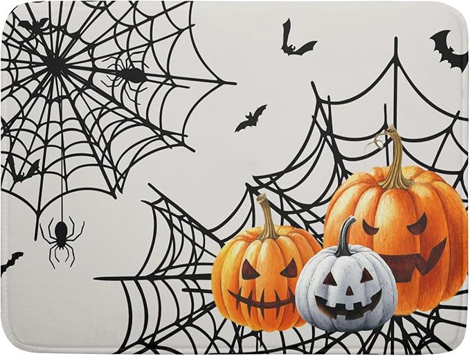 Giwawa Happy Halloween Dish Drying Mat 18"x24" Spooky Colorful Pumpkins by Giwawa