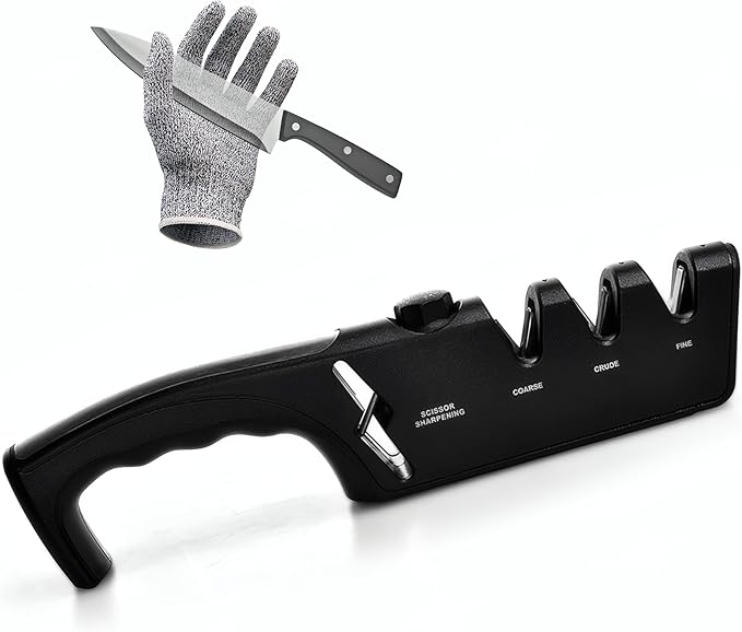 5-Angle Adjustable 10-35 Degree Professional 4-Stage Knife Sharpener, by ZCircle