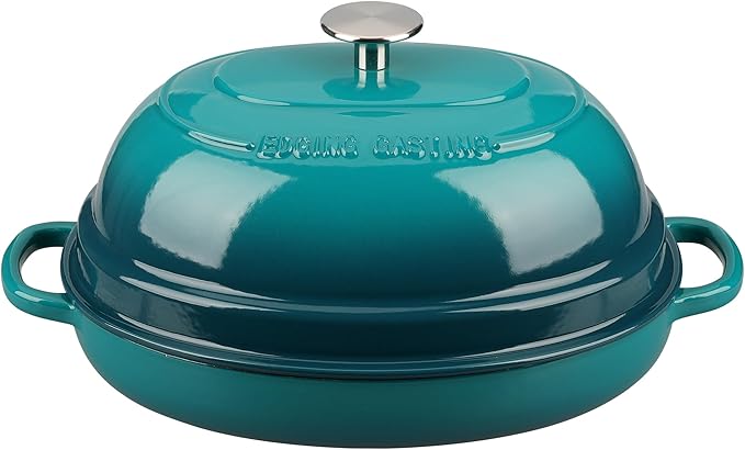 EDGING CASTING Enameled Oval Cast Iron Dutch Oven Pot - Image 6