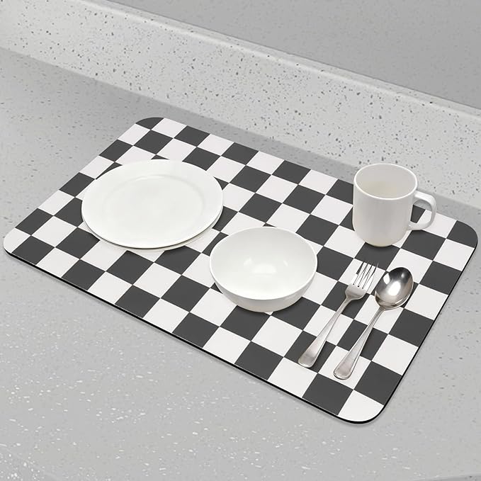 CooRug Checkered Dish Drying Mat - Image 5