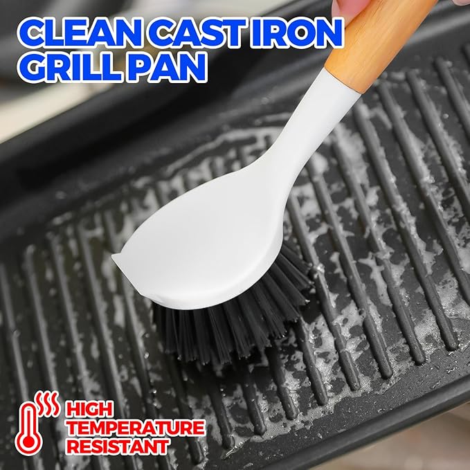 Holikme 3 Pack Cast Iron Brush and Scraper - Image 2