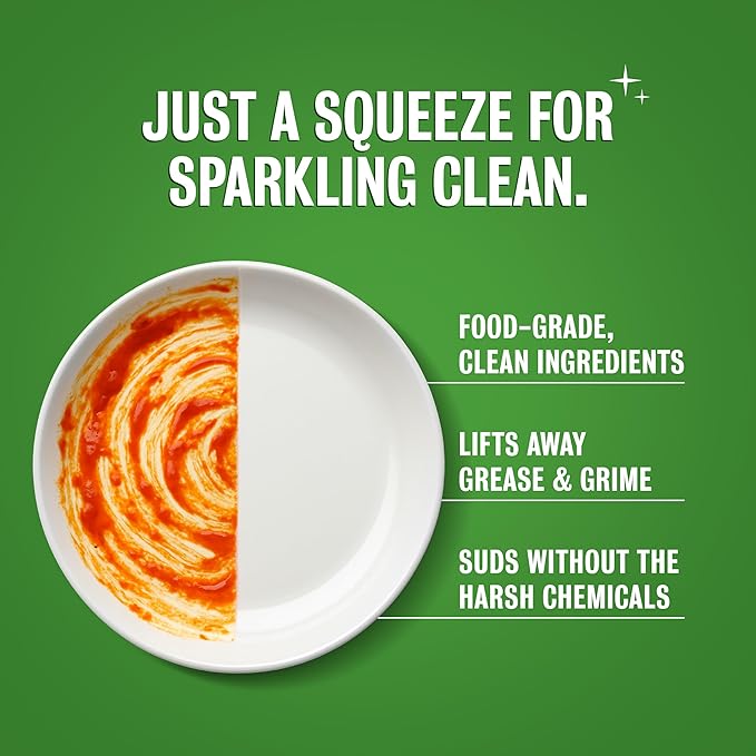 Rebel Green Ultra Clean Dish Soap, Plant-Derived Dishwashing Soap | Liquid Dish Soap for Grease and Tough Messes, No Harsh Chemicals, Frankincense & Pine Scent, 16 fl oz, 1 Pack