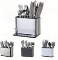 LIBODOUR Utensil Holder, Stainless Steel Caddy Counter, Spoon holder, 4 by ModernandFarmhouseUtensilHolder