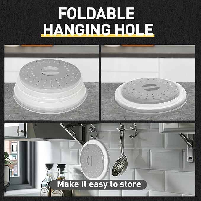 CasaCulina Collapsible Microwave Splatter Cover, Vented Microwave Lid - Image 3