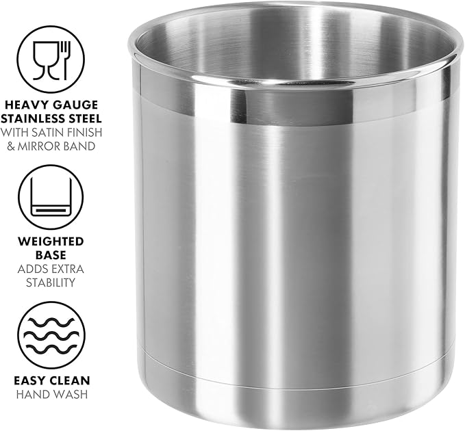 Oggi Stainless Steel Jumbo Utensil Holder - Image 2