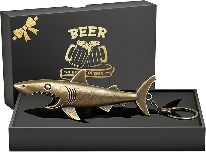 Cool Shark Bottle Opener Keychain, Vintage Zinc Alloy Beer Opener, Portable Key by Unknown