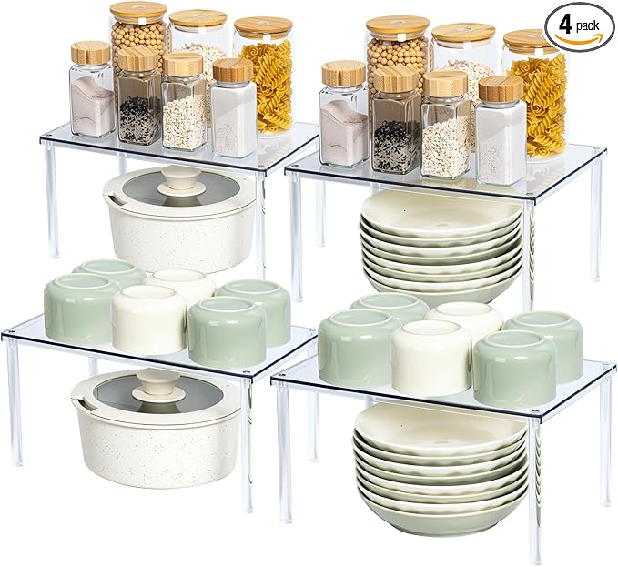 Bobomoment Acrylic Cabinet Organizer, Desk Countertop Shelf Organizer, Pantry by BobomomentHome