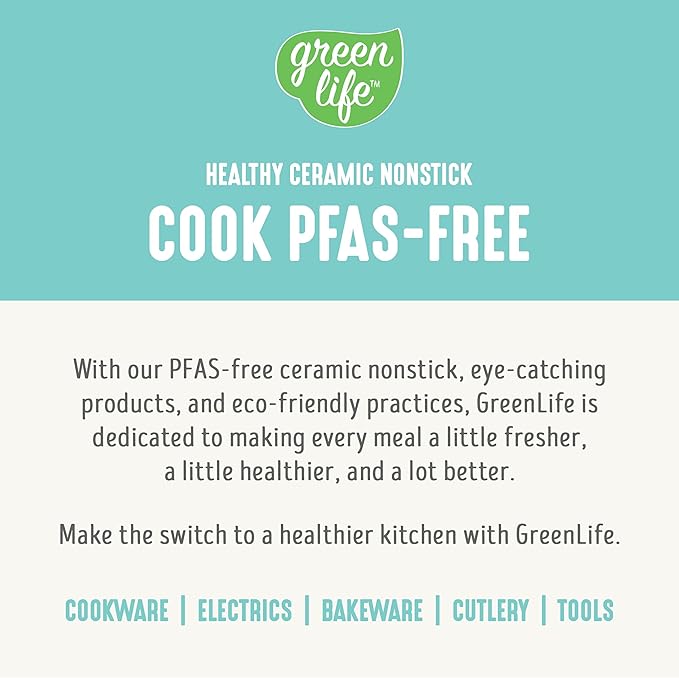 GreenLife Soft Grip 16 Piece Cookware Set, Non-Toxic PFAS-Free Ceramic Nonstick - Image 9