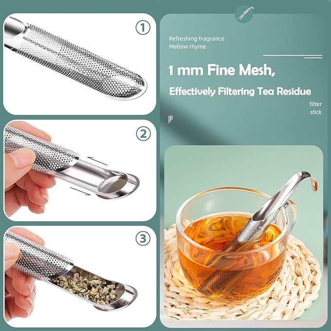 2 Pack Tea Infusers, Extra Fine Mesh Tea Strainer - Image 4
