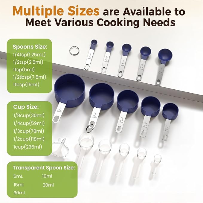 16PCS Measuring Cups and Spoons Set, Measuring Spoon Set - Image 5