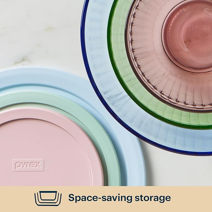 Pyrex Colors Sculpted Tinted Glass Mixing Bowls - Image 5