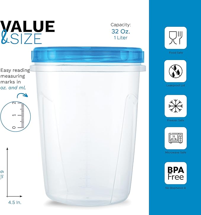 Tafura 6 Pack Leakproof Freezer Containers - Image 4