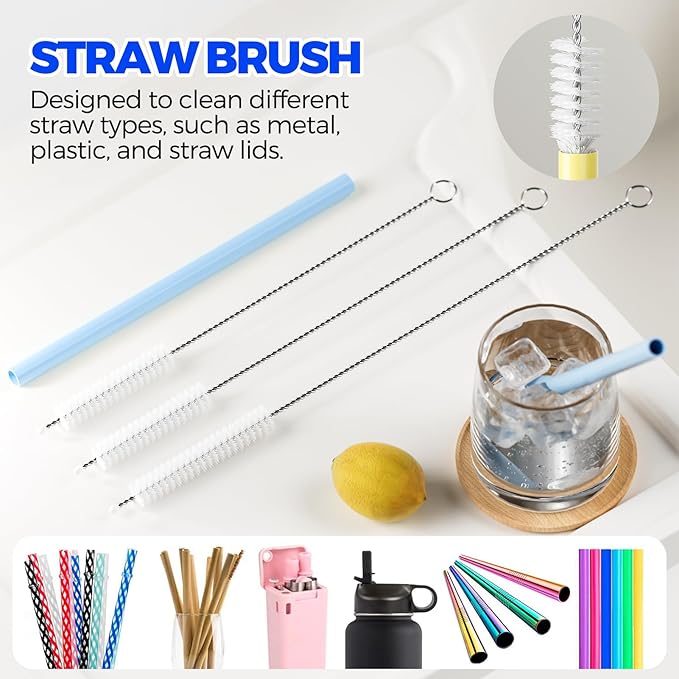 6 Pack Holikme 4 in 1 Cup Lid Cleaning Brush Set - Image 5