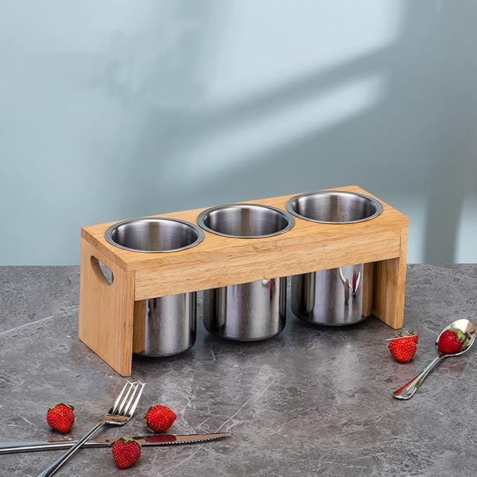 ZOOFOX 3 Pack Silverware Holder, Stainless Steel Utensil Organizer - Image 5