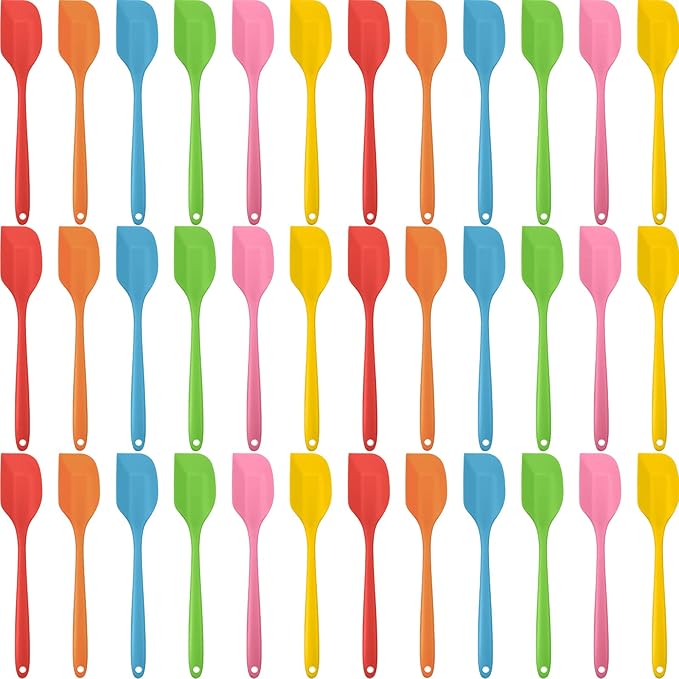 Irenare 36 Pcs Mini Silicone Spatulas Bulk 8.3 Inch Heat Resistant Scrapers by Irenare