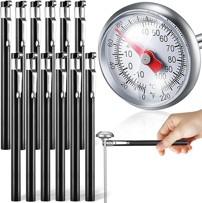 Xuhal 12 Pcs Stainless Steel Kitchen Thermometer by Xuhal