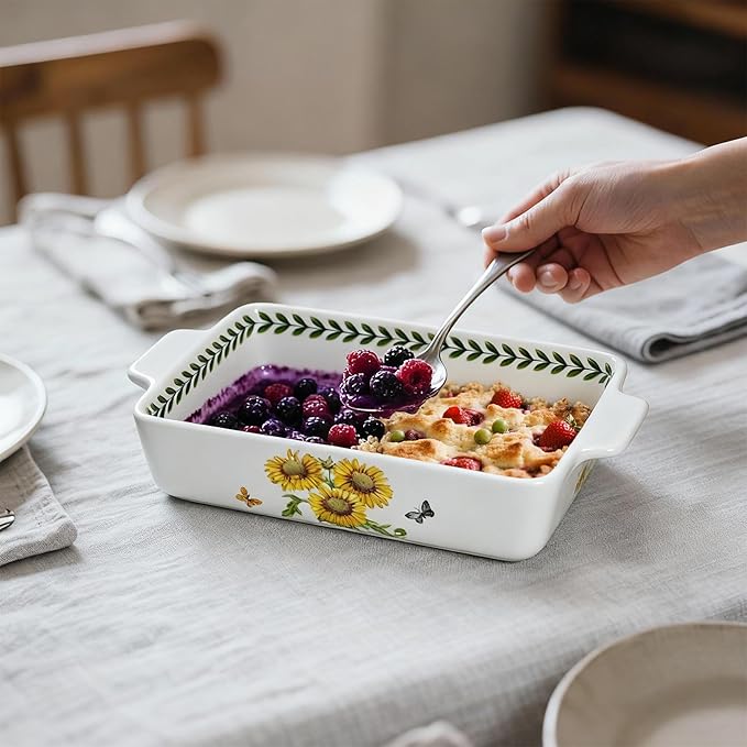 ACMLIFE Ceramic Casserole Dish Set, Ceramic Baking Dish - Image 7