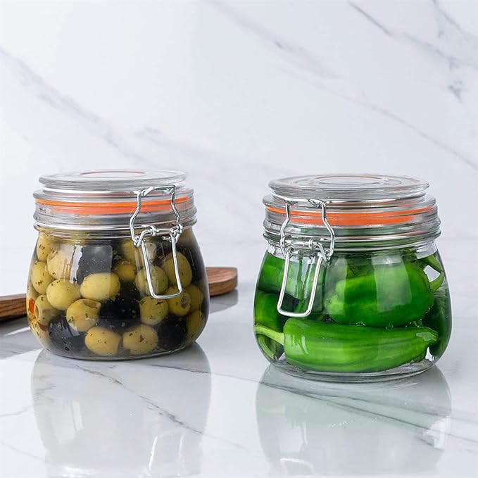 Hovico 25 oz Glass Jars With Airtight Lids And Leak Proof Rubber Gasket - Image 3