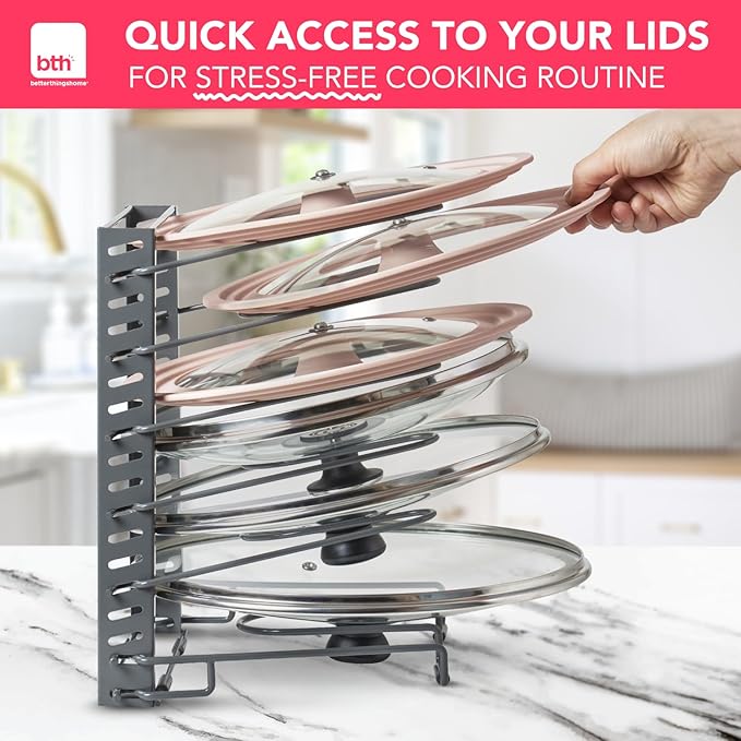 Free-Standing Adjustable Pot Lid Organizer - Image 6