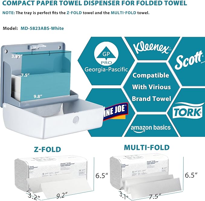 Folded Paper Towel Dispenser Wall: Modunful Compact ABS Dispenser - Image 6
