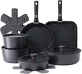 SENSARTE 17 Piece Pots and Pans Set, Nonstick Detachable Handle Cookware Set by SENSARTE