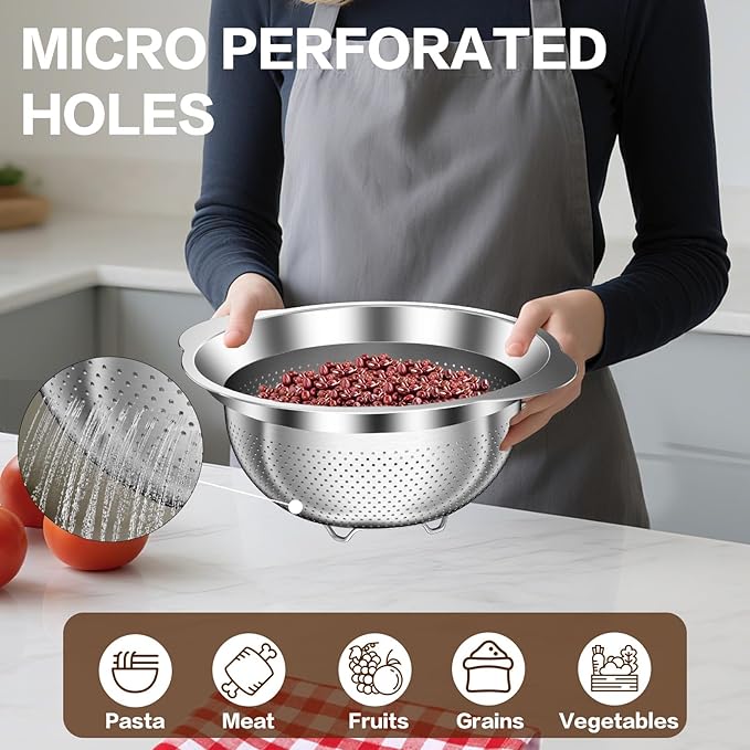 Stainless Steel Strainers for Kitchen, Stainless Steel Colander, Kitchen - Image 4