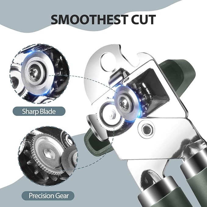 Safring Can Opener Manual, Heavy Duty Handheld Strong Can Opener - Image 3