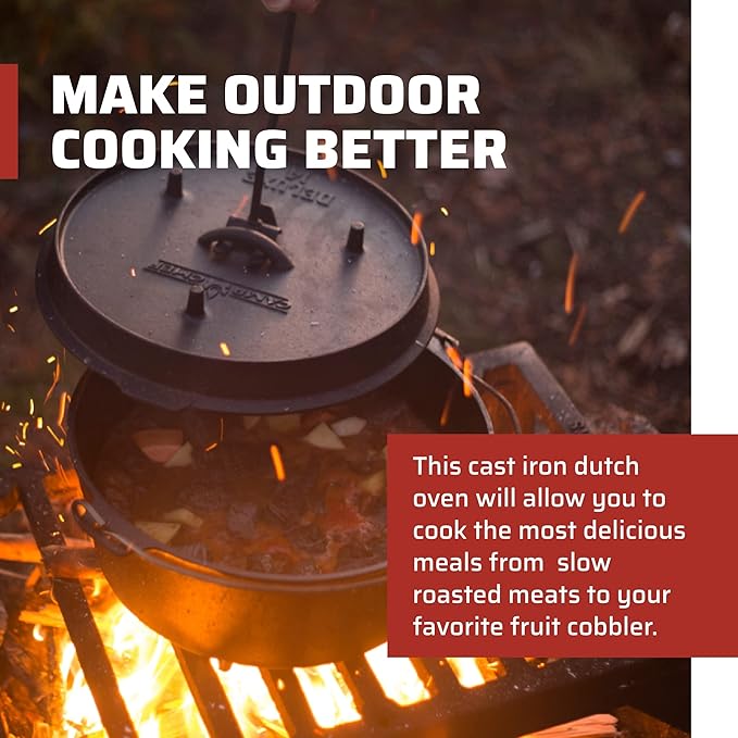 Camp Chef DO-12 Pre Seasoned Cast Iron Dutch Oven - Image 2