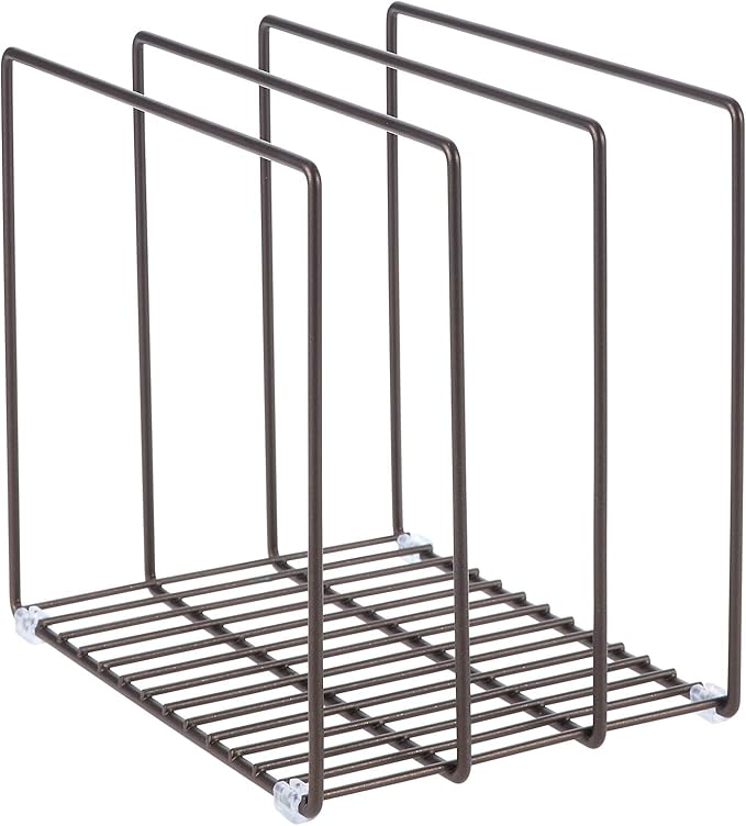 mDesign Steel Storage Tray Organizer Rack - Image 8