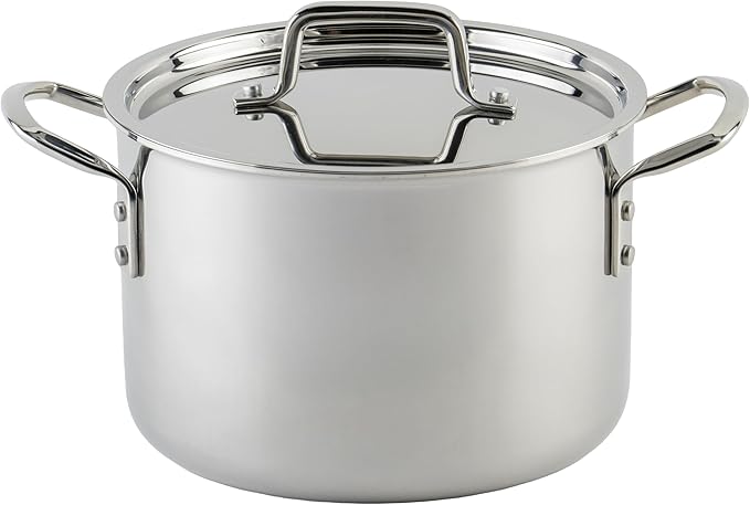 WINCO Tri-Ply Stock Pot, 6-quart-qt-6qt by Winco
