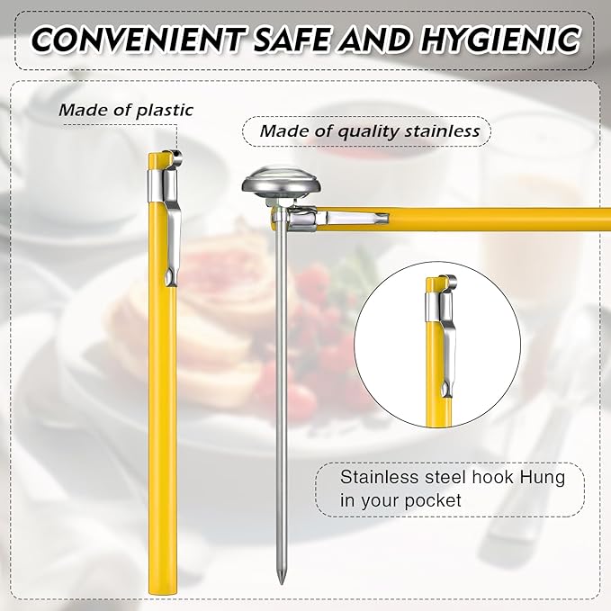 Xuhal 6 Pcs Stainless Steel Kitchen Thermometer - Image 3