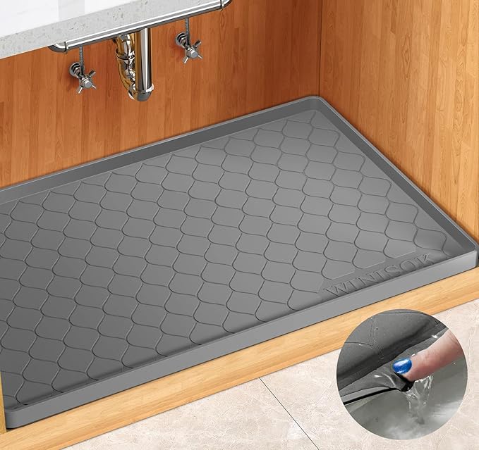 Winisok Silicone Under Sink Mat 34" x 19", kitchen Essentials and Gadgets by Winisok