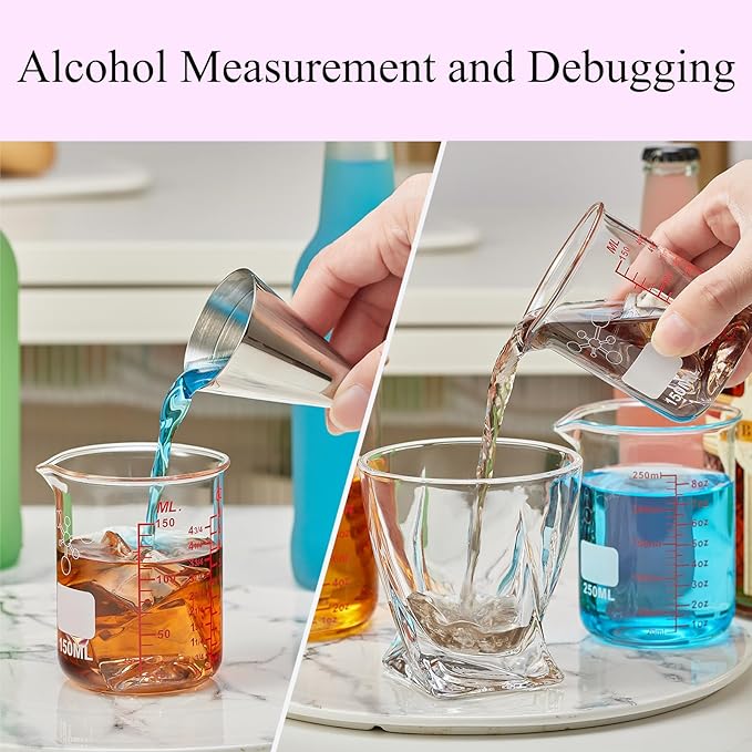 3 Piece High Borosilicate Glasss Liquid Measuring Cups, Includes 150ml - Image 3