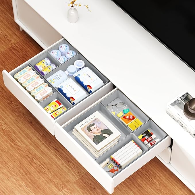 DIMJ Drawer Organizer Clothes, 12 Pack Dresser Organizer, Foldable Closet - Image 7